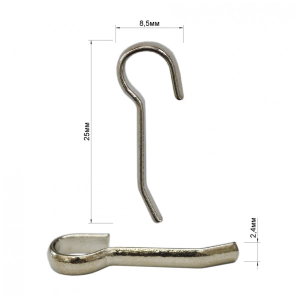 Язычок для пряжки пластик 067ПРП шириной 5см , металлический, цвет никель